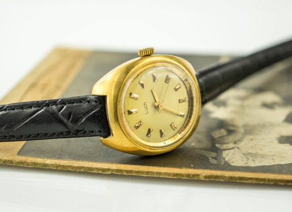 Gilded vintage watch, Soviet watch, Women's watch… - image 5