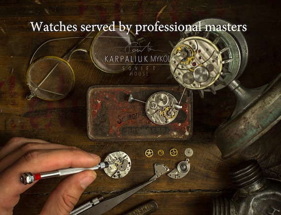 RARE Masonic watch Vintage Soviet men's watch cal… - image 4