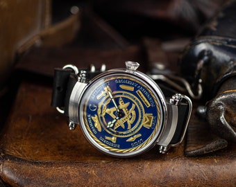 Reloj masónico, reloj exclusivo, reloj hecho a mano, relojes, reloj muy raro, reloj vintage, reloj de moneda, reloj de hombre, reloj mecánico