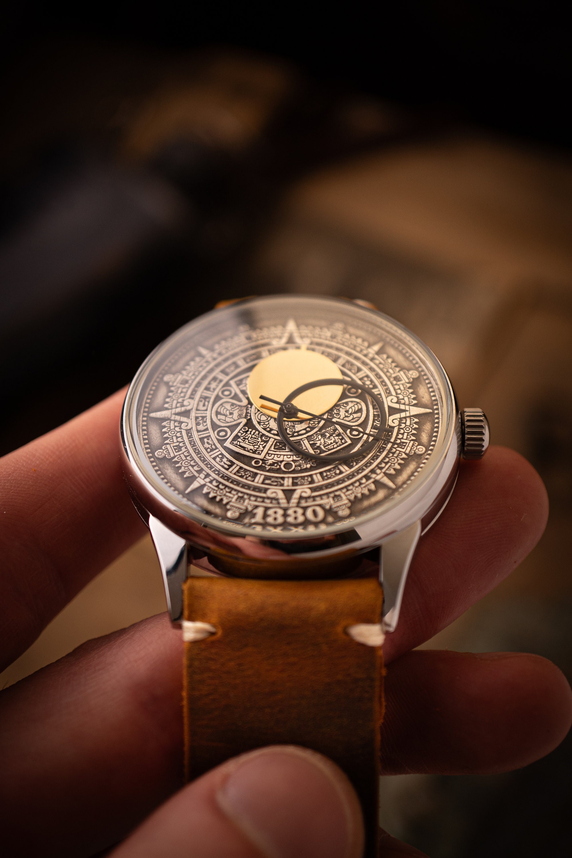 Vintage Watch, Aztec Calendar Watch, Watch Men's Copernicus Arrows ...
