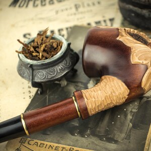 Smoking Pipe eagle on Globe . Wood Carved Smoking - Etsy