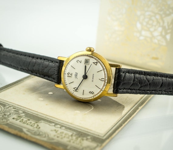 Gilded vintage watch, Vintage watch. Soviet watch… - image 1