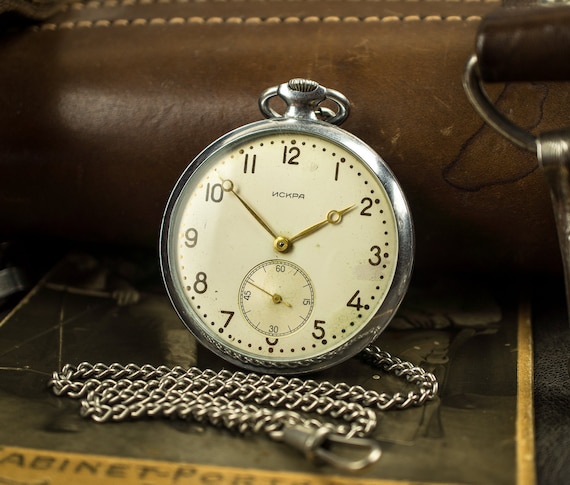 Iskra watch, soviet watch, Men's pocket, watch USSR