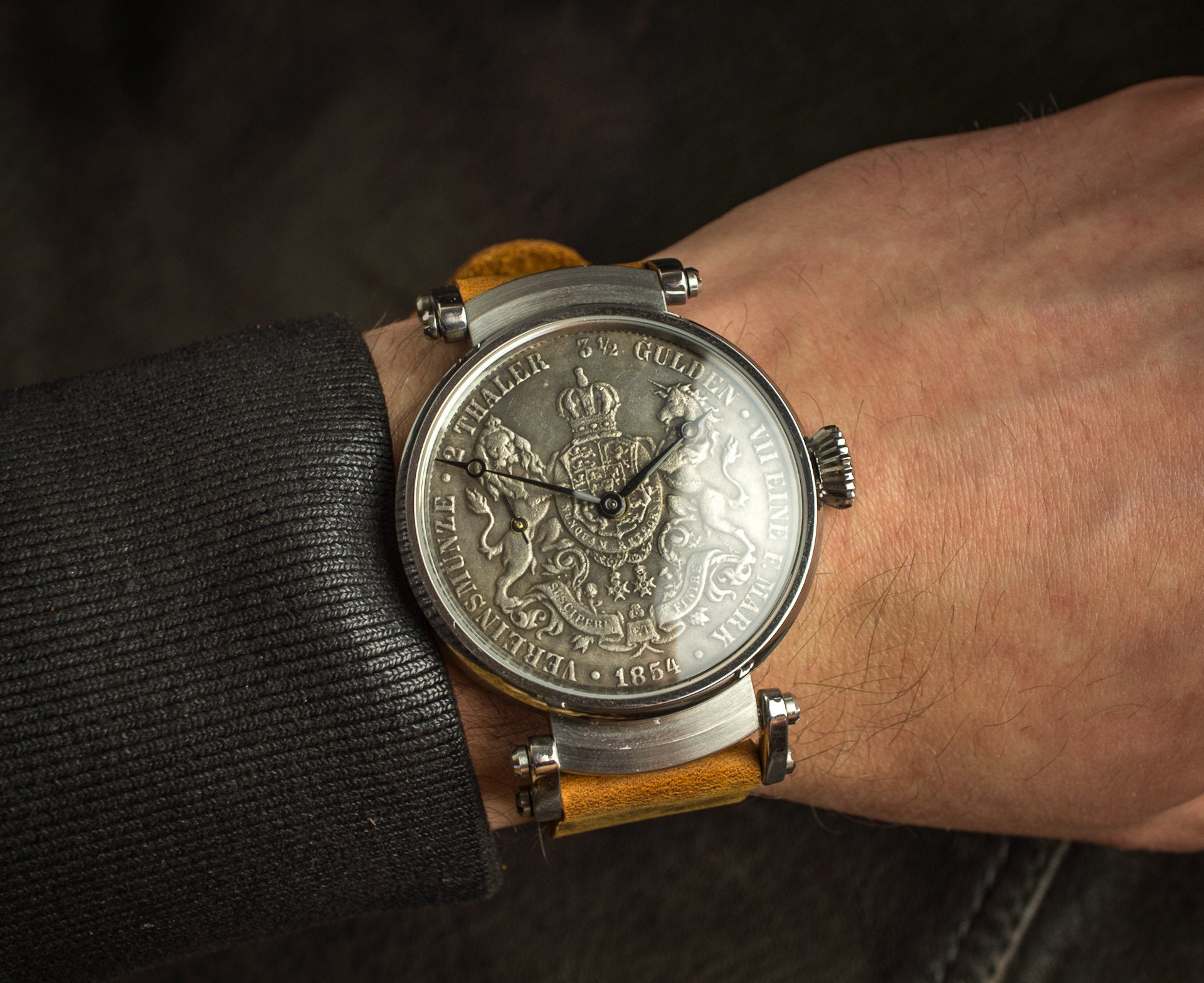 Vintage Watch, Watch Men's, Watch With a Coin - Etsy