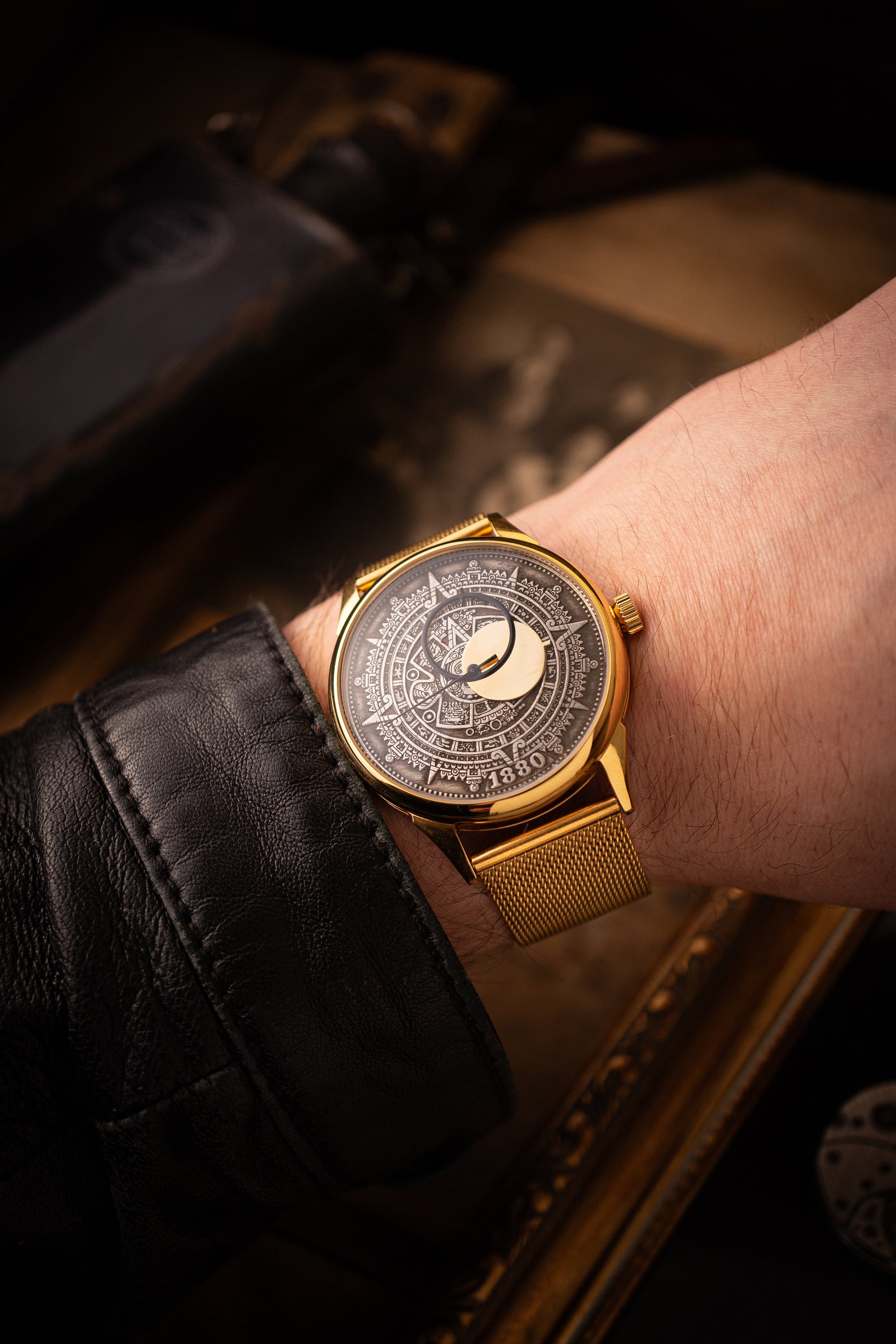 Vintage Watch, Aztec Calendar Watch, Marriage Watch, Watch Men's ...