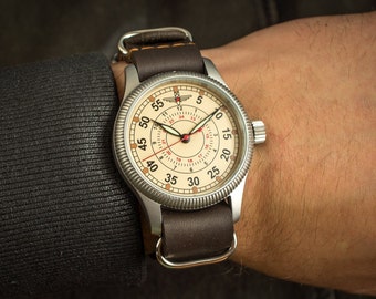 Reloj vintage, reloj de caballero raro, reloj de pulsera vintage, reloj de aviador, relojes para hombre, reloj de la URSS, reloj retro