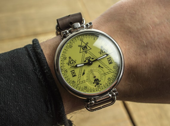 Great watch, Masonic watch, soviet watch Men's, w… - image 2