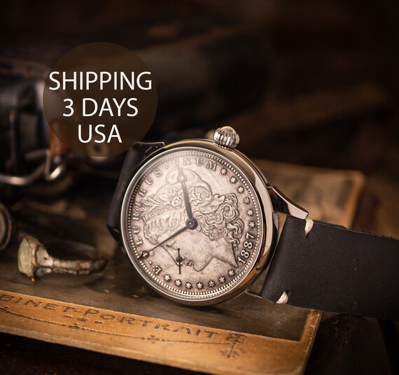 American Dollar Coin Mens Watch Retro modern Watches Exclusive Watch Vintage Watch Watch Coin Watch Him Collectable Watch Etsy Australia