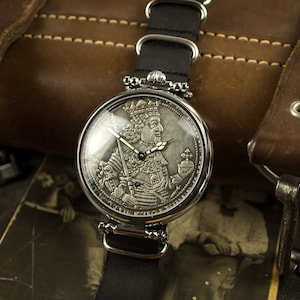 Mens watch, handmade watch, exclusive watch, vintage watch, watch coin, watch him, unusual watch