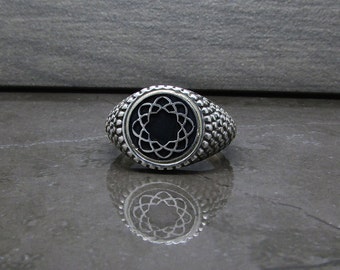 Soka gakkai sterling silver ring