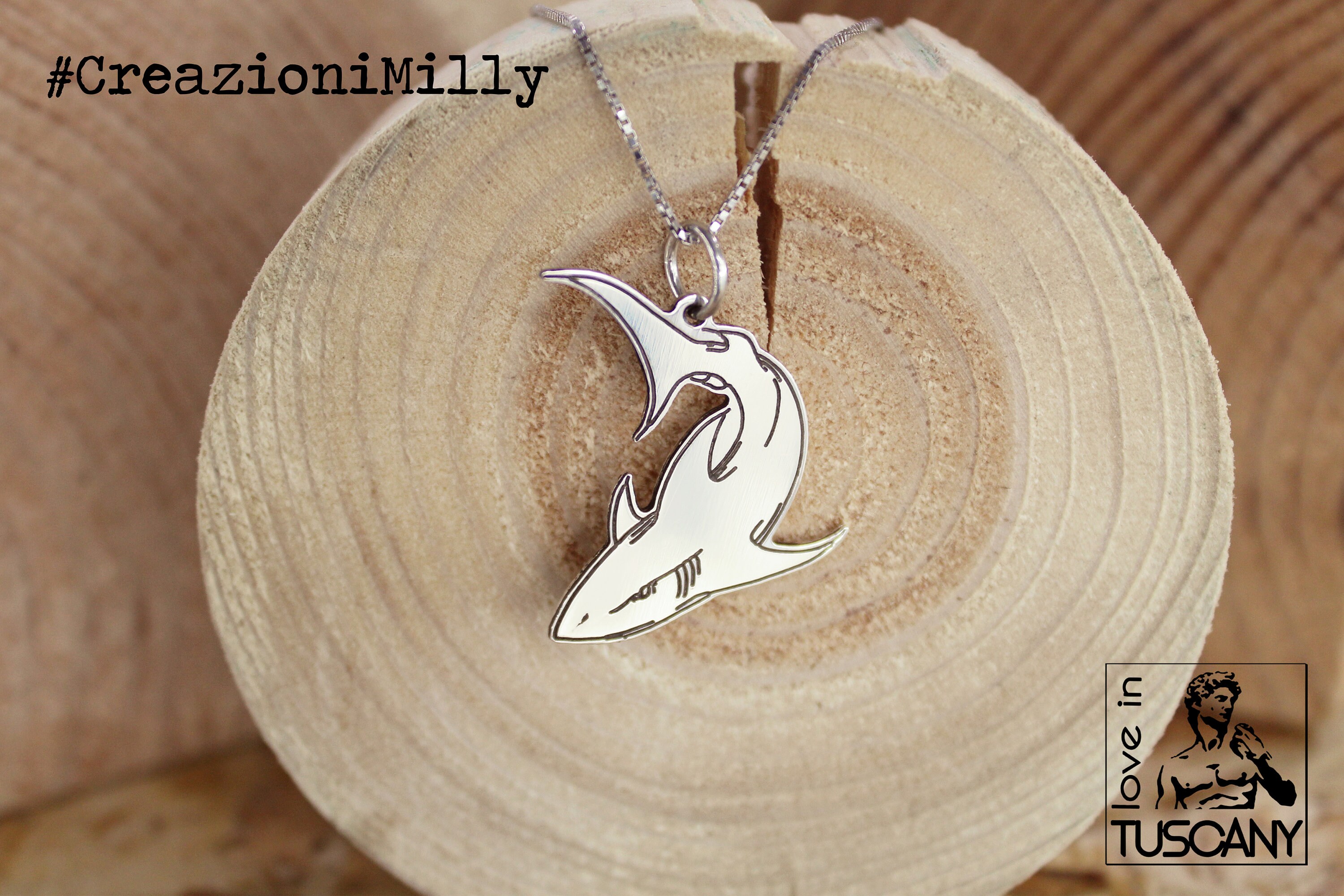 Shark Sterling Silver Pendant - Etsy