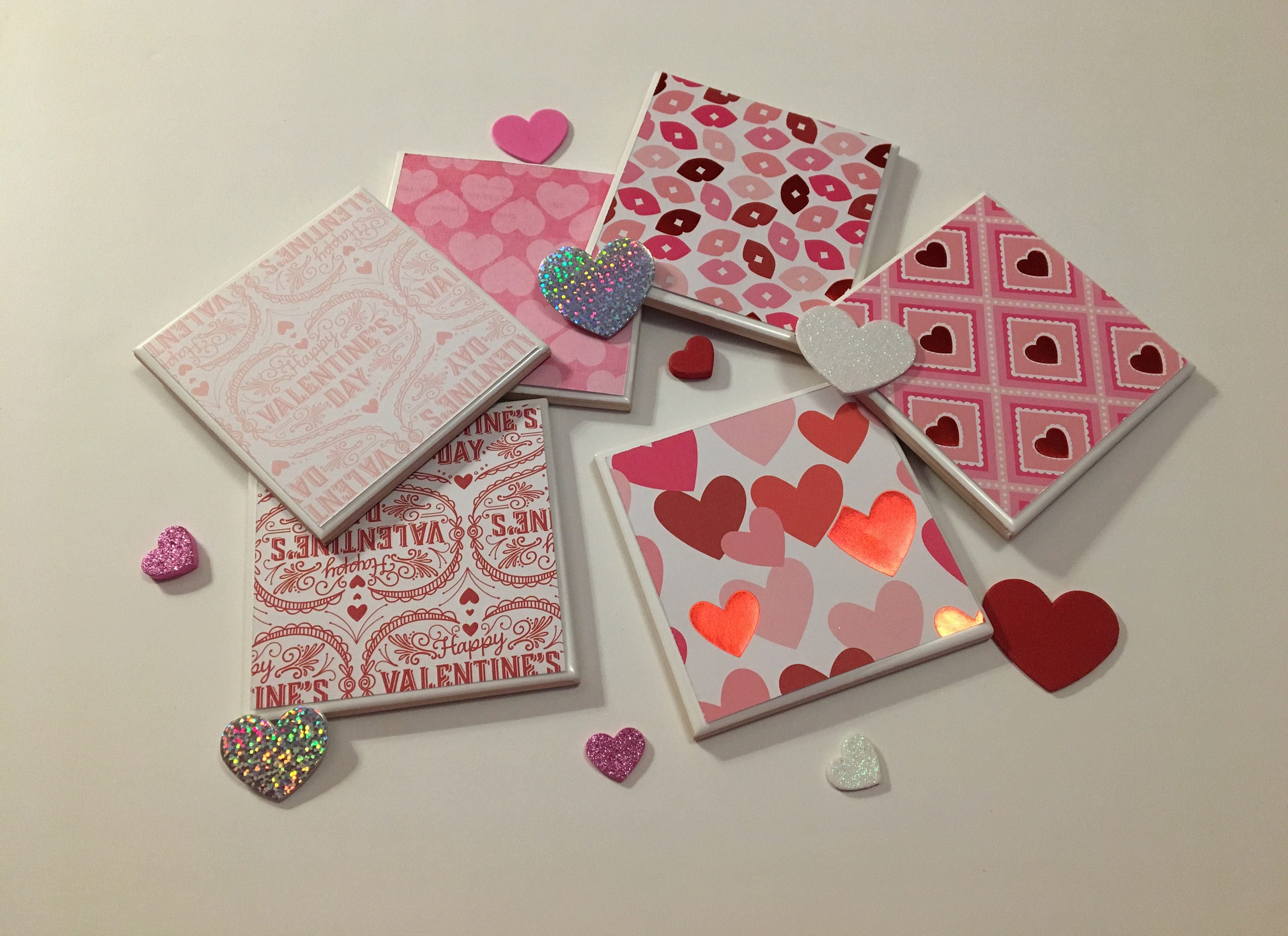 Valentine Heart Coasters Coasters Set Drink Coasters Etsy