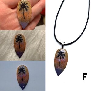 Breloques en pâte polymère - Miniatures en pâte polymère - Breloques décoratives - Colliers à breloques - Broches à breloques - Breloques en résine époxy pour colliers F-Palm Tree Pick