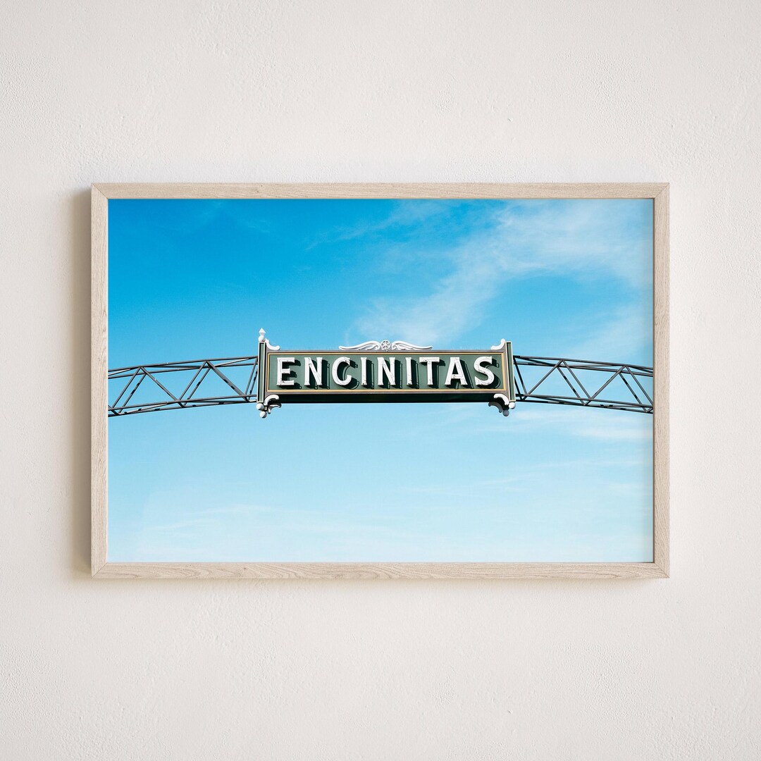 Encinitas Sign Wall Art, Beach Print, Gallery-quality Encinitas Decor ...