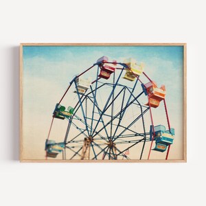 Ferris Wheel Wall Art, Ferris Wheel Print, Gallery-Quality Boardwalk Print, Carnival Wall Art, Nursery Room Wall Art, Nursery Room Decor