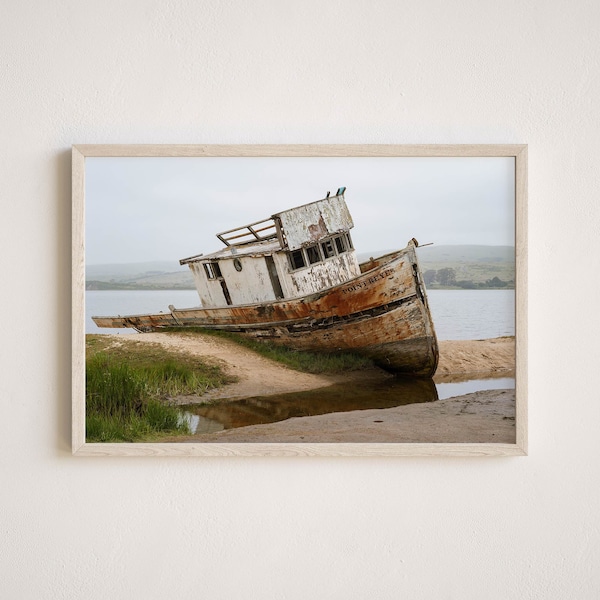 Fishing Boat Photography, Gallery-Quality Boat Print, Ocean Landscape Photography, Unframed Wall Art, Made To Order