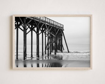 Coastal Pier Photography, Gallery-Quality Pier Print, Ocean Landscape Photography, Unframed Wall Art, Made To Order