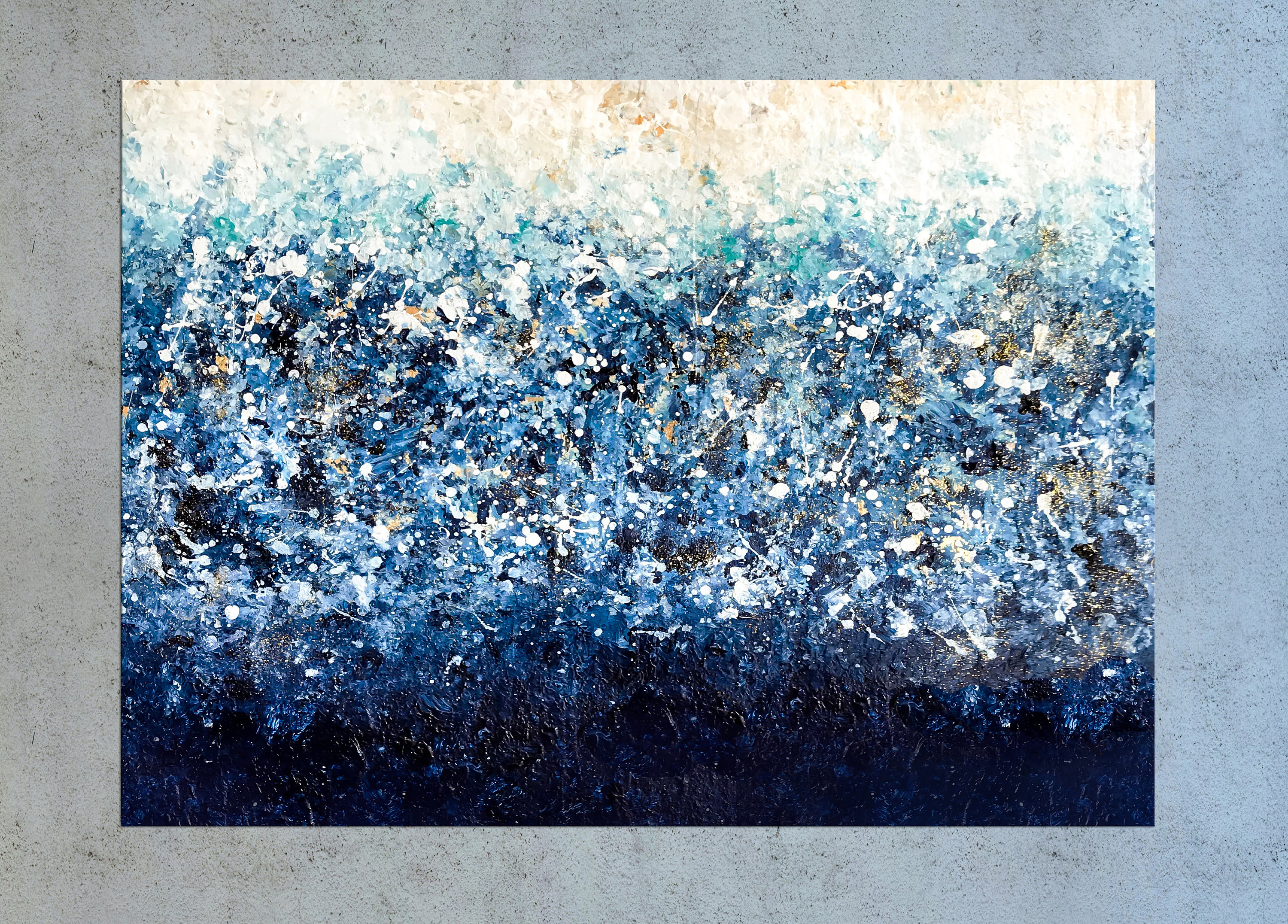 Large Blue Modern Abstract Wall Art Abstract Painting on Etsy Australia