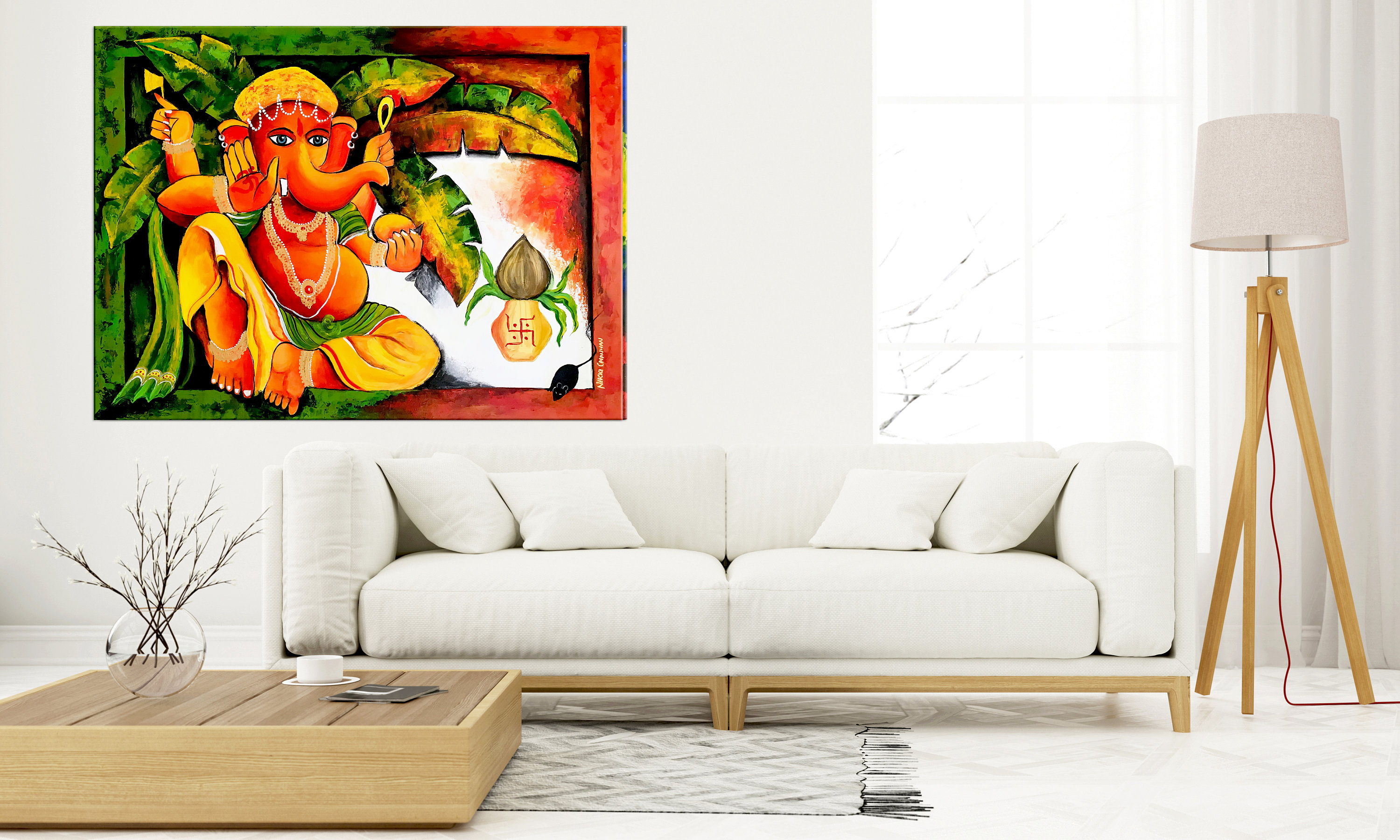 Ganesha Wall Art Hinduism Hindu Wall Art Canvas Art Etsy