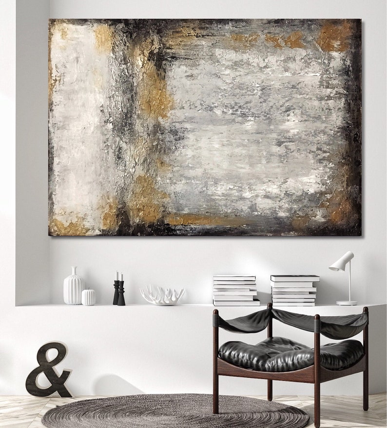 Modern Industrial Wall Art Original Abstract Painting on Etsy
