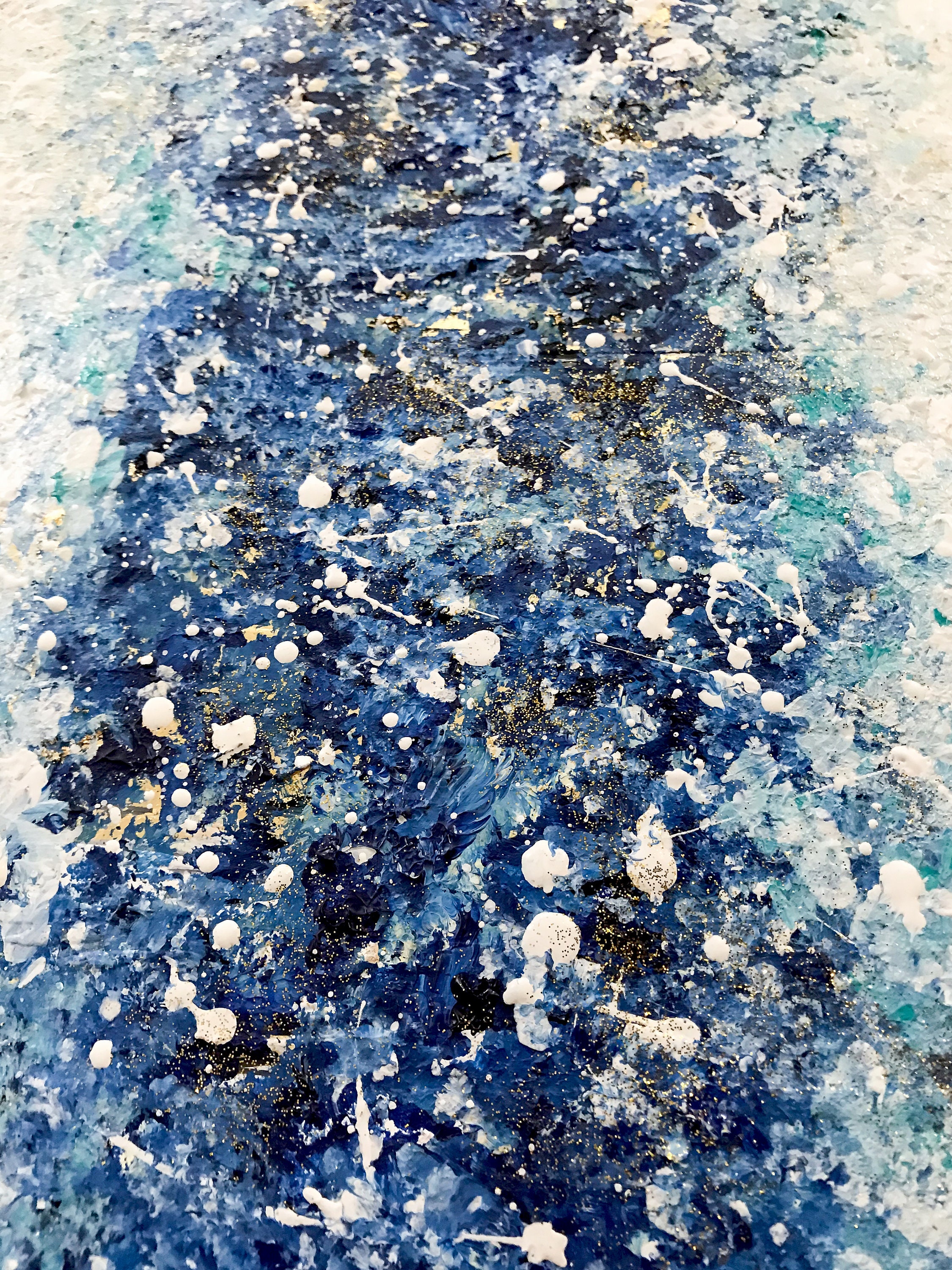 Blue Abstract Painting on Canvas Large Abstract Modern Art Oversize Art ...