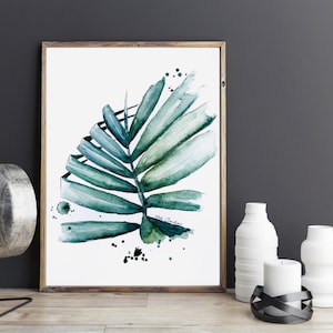 Leaf Art Tropical Wall Art Scandinavian Wall Art Topical - Etsy