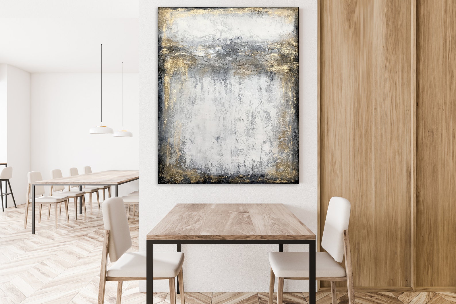 Modern Industrial Wall Art, Original Abstract Painting on Canvas ... - Industrial Style Artwork For Modern Spaces