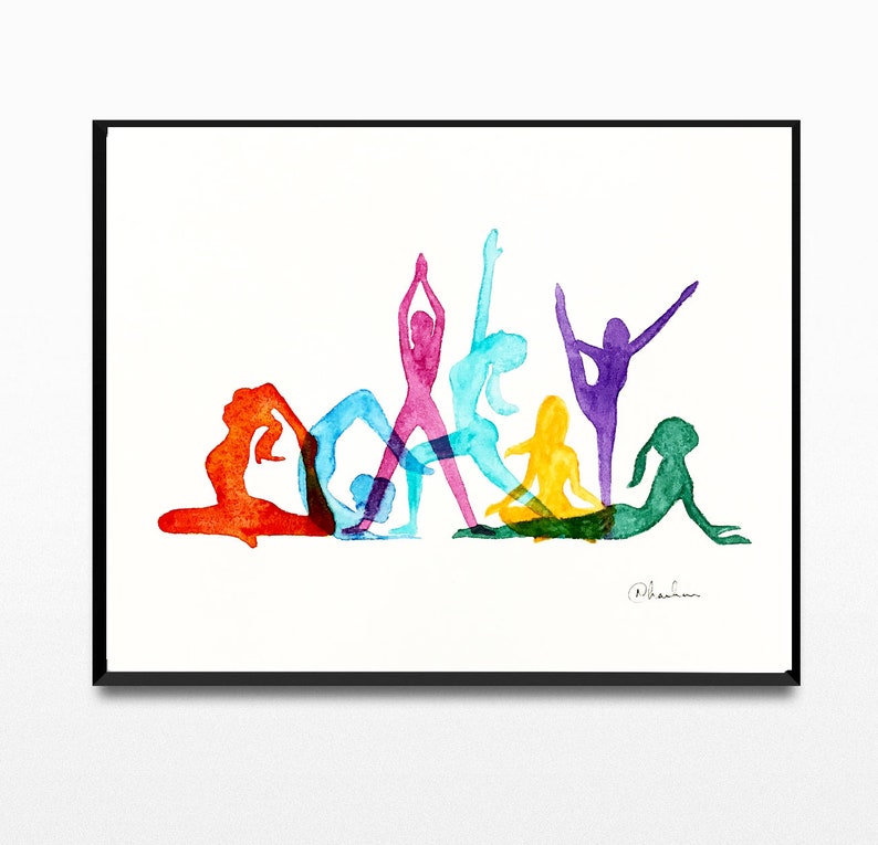 Yoga Room Art Yoga Poses Yoga Wall Art Yoga Gifts Yoga Print Etsy