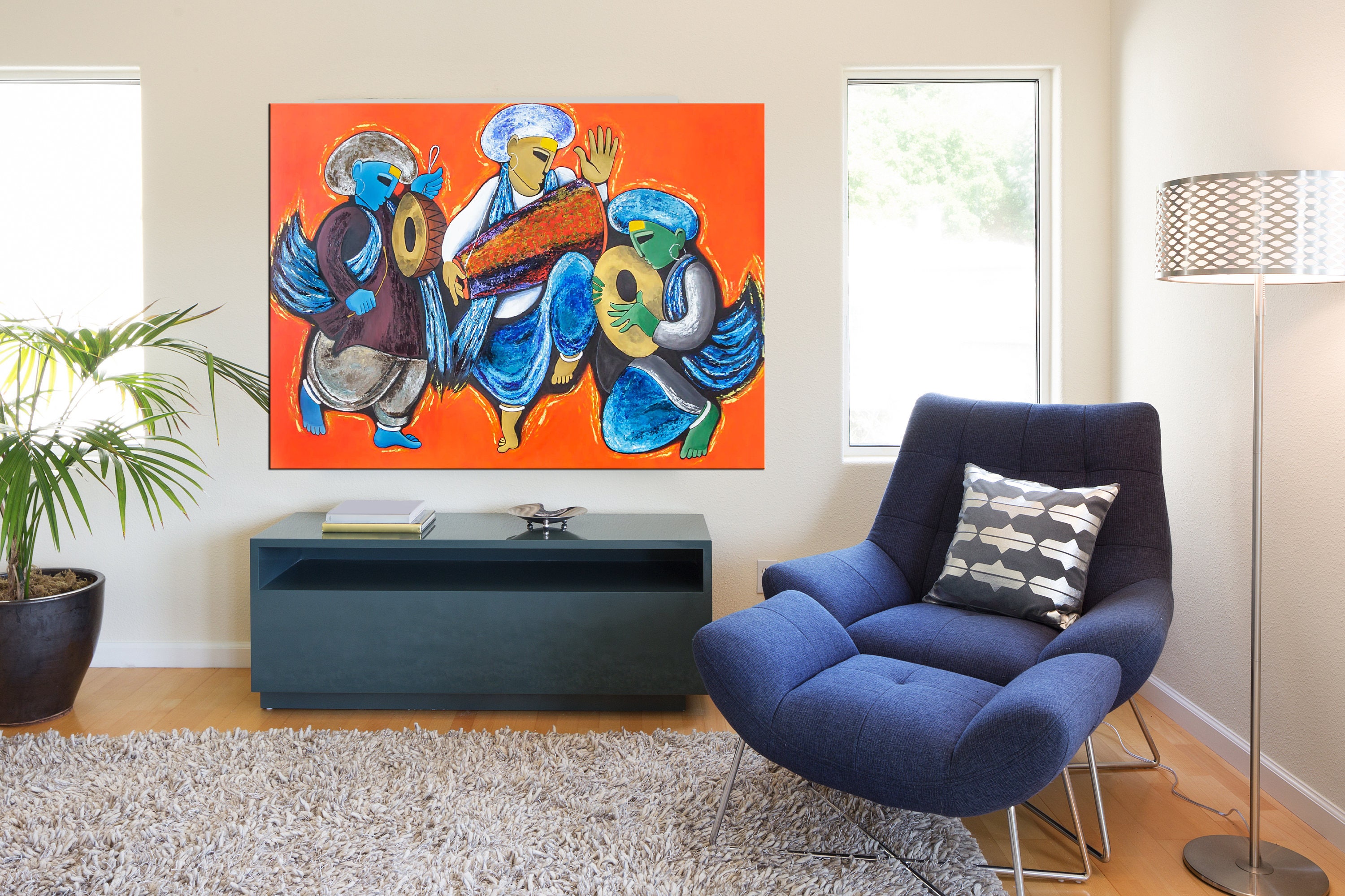 Indian Wall Art Indian Decor Abstract Indian Contemporary - Etsy