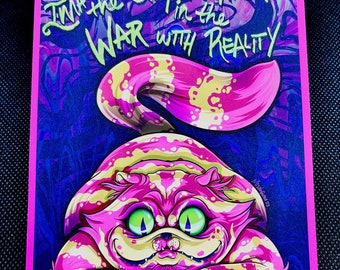 Cheshire Cat 4x6 Soft Touch Art Postcard Mini Prints, Alice in Wonderland