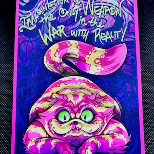 Cheshire Cat 4x6 Soft Touch Art Postcard Mini Prints, Alice in Wonderland