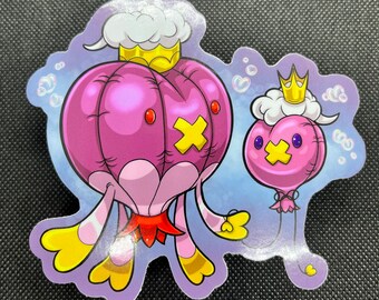 Love Ghost Balloons Drifloon and Drifblim Vinyl Stickers, Pokemon