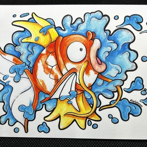 Magikarp 4x6 Soft Touch Art Postcard Mini Prints