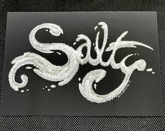 Salty Inspirational Sassy 4x6 Soft Touch Art Postcard Mini Prints