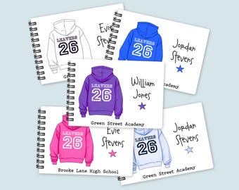 School Leavers Hoodie Message Notebook | Leaving Primary, Year6, Year 11, P7 Gift |End of School Keepsake