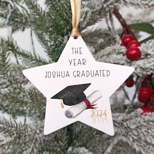 Graduation Christmas Tree Decoration | Graduate Gift | Personalised Star