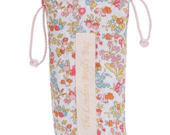 Umbrella/ brolly bag in flower and fruit Liberty print fabirc/ waterproof/ unusual gift / rain bag