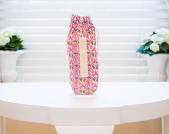 Brolly bag/ Traditional Pink William Morris Liberty print fabric/ gift for her/waterproof umbrella bag/wet brolly bag/gift for her