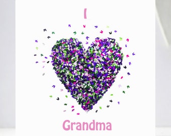 Grandma Birthday I Love My Grandma Butterflies Card