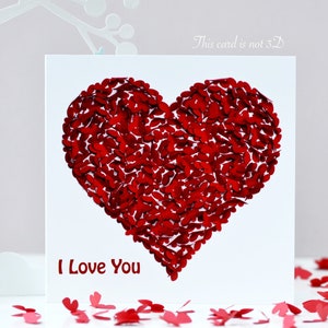 Farfalla Amore Cuore Ti Amo Farfalle Rosse Carta, non 3D