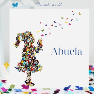 Cartão Abuela Butterfly Kisses Butterflys