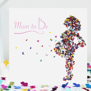 Carte Félicitations, grossesse et future maman papillon papillons
