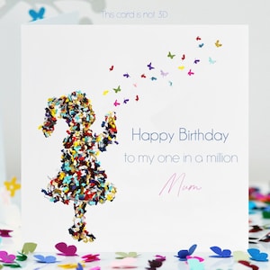 Carte d'anniversaire d'une maman sur un million qui embrasse une maman, pas en 3D