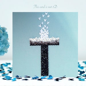 Butterfly Cross Schmetterlinge Karte,keine 3D