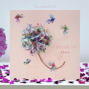 Bloemenkaart Butterfly Special For You, niet 3D
