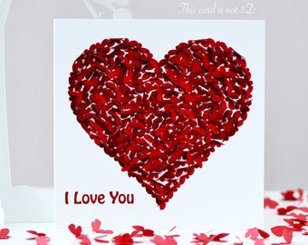 Butterfly Love Heart I Love You Red Butterflies Card