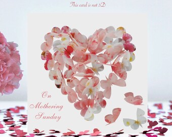 Mothering Sunday Butterfly Blossom Heart Butterflies Card