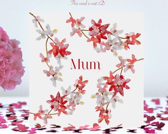 Mum Birthday Butterfly Cherry Blossom Butterflies Card