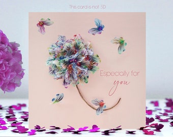 Especially For You Multicoloured Butterfly and Flower Card.