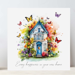Butterfly New Home-kaart Alle geluk in je nieuwe huis